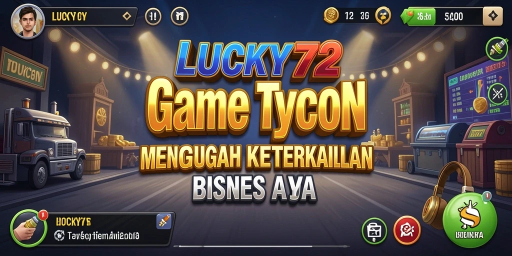 Screenshot gameplay <strong>LUCKY72</strong> menunjukkan momen menegangkan dalam mengelola bisnis.