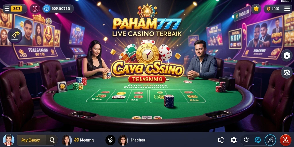 Tampilan gameplay Live Casino yang mendebarkan di PAHAM777.