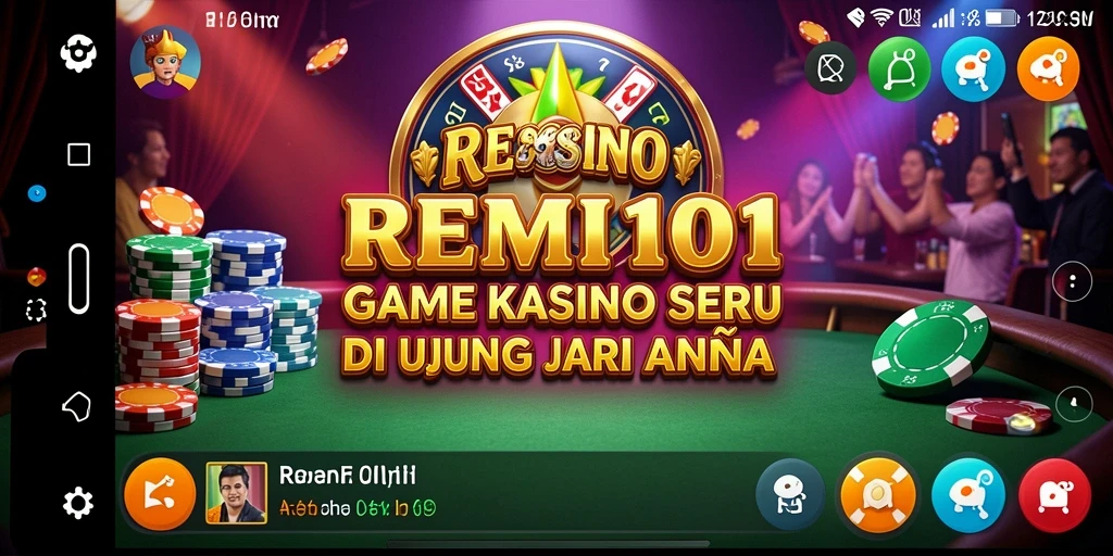 Tampilan gameplay kasino yang menegangkan dan mengasyikkan di REMI101.